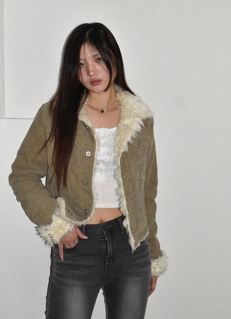 as”on] KAMA FUR JACKET / BEIGE 正規品 韓国ブランド 韓国通販 韓国