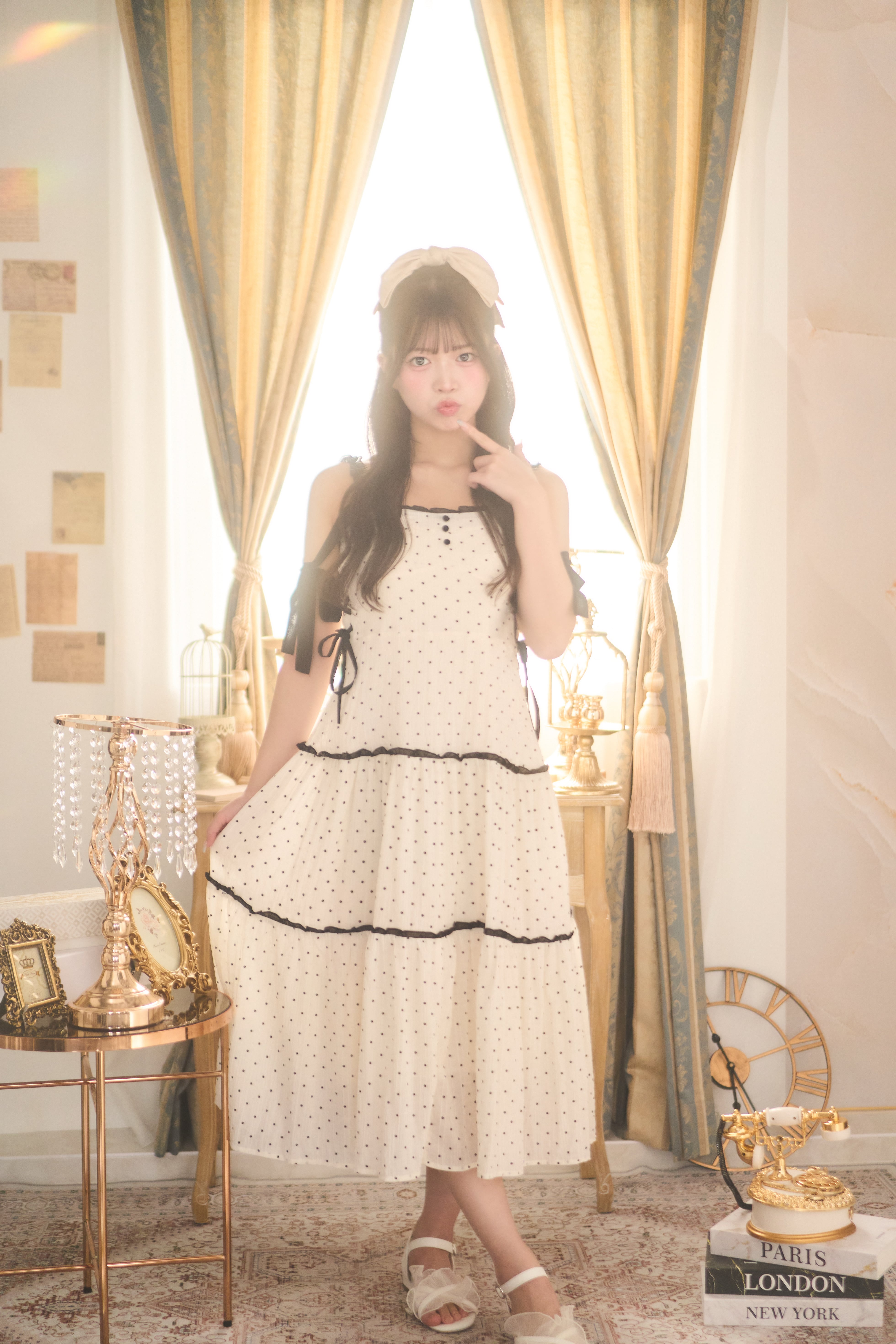 milky ribbon tiered op