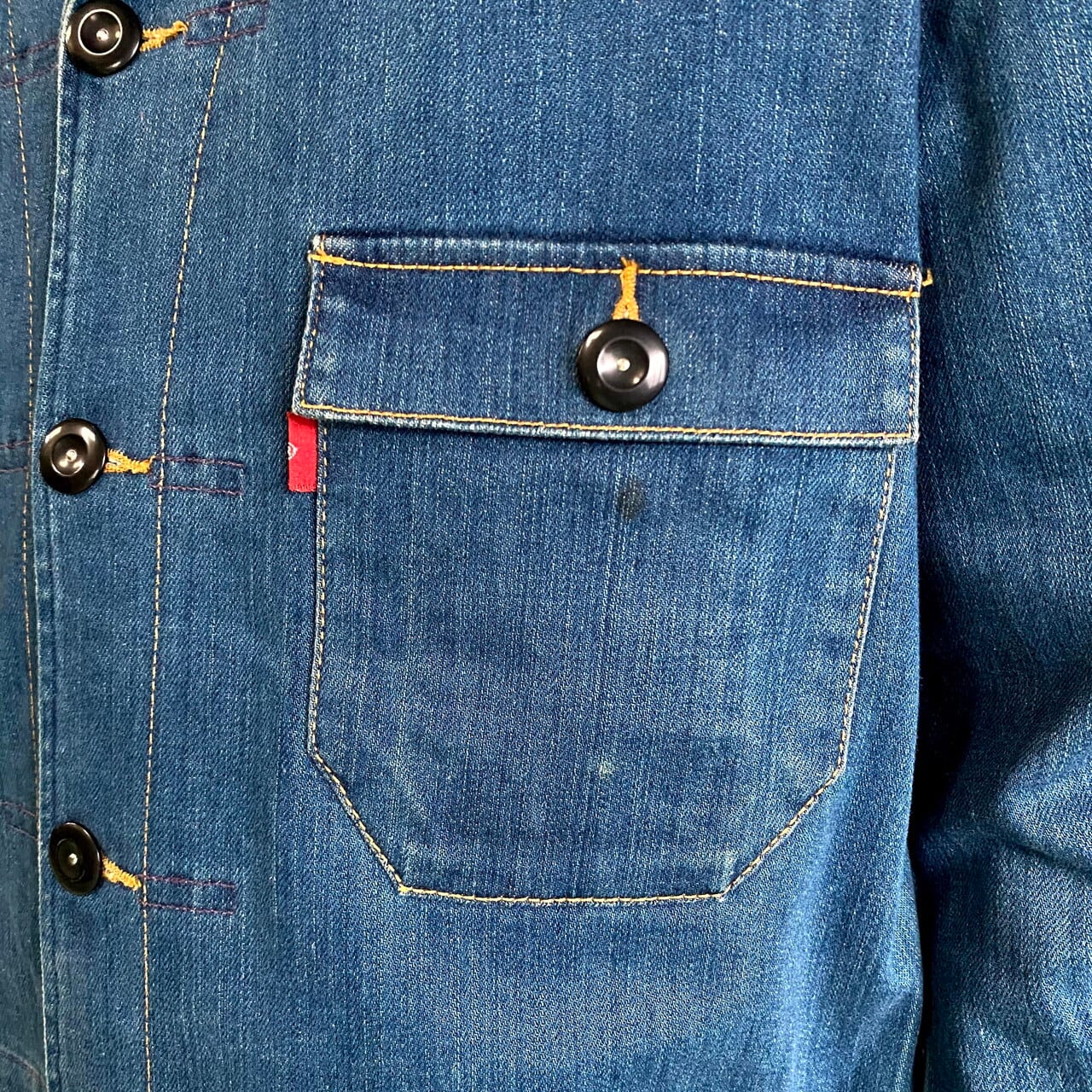 Levi's RED リーバイスレッド 最初期 1st 01SS デニムショップコート SMALL メンズM-L相当 古着 チェンジボタン  立体裁断【デニムジャケット】 | cave 古着屋【公式】古着通販サイト