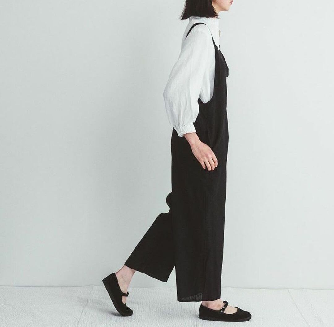 fog linen workリン サロペット ブラック [LWA533-17] | thehcac.org