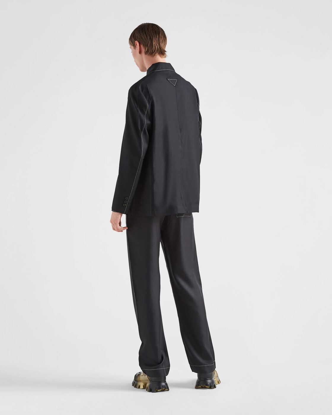 プラダ PRADA テーラード ジャケット ロゴステッチ 最新 新品 即