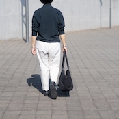 帆布のボストンバッグL ブラック