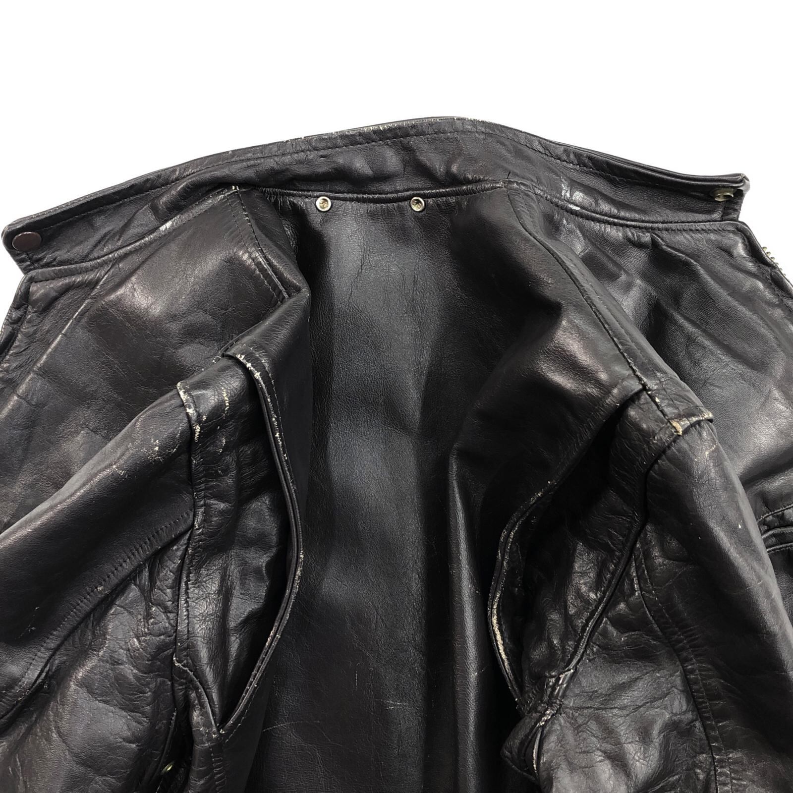 UNKNOWN 70年代あたり GENUINE LEATHER GARMENT シングルライダース