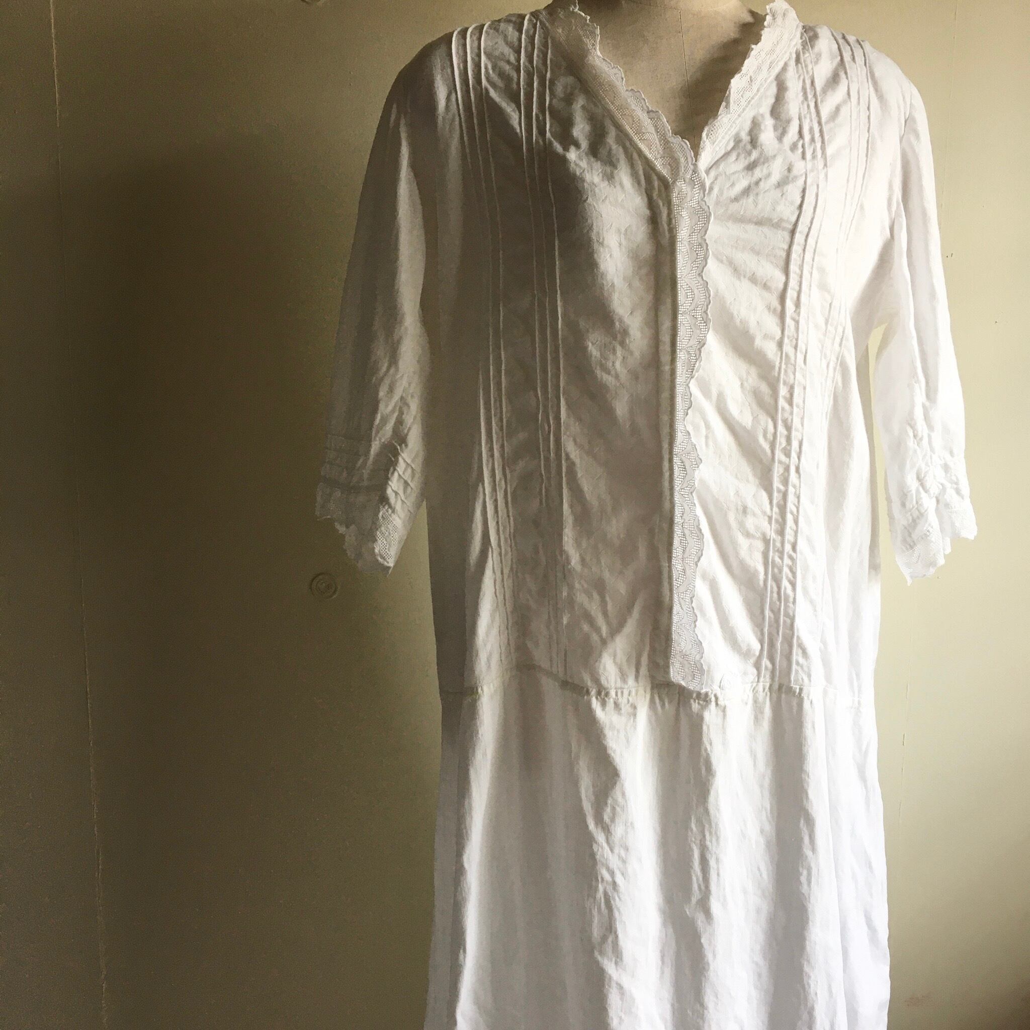 Cotton linen switching dress