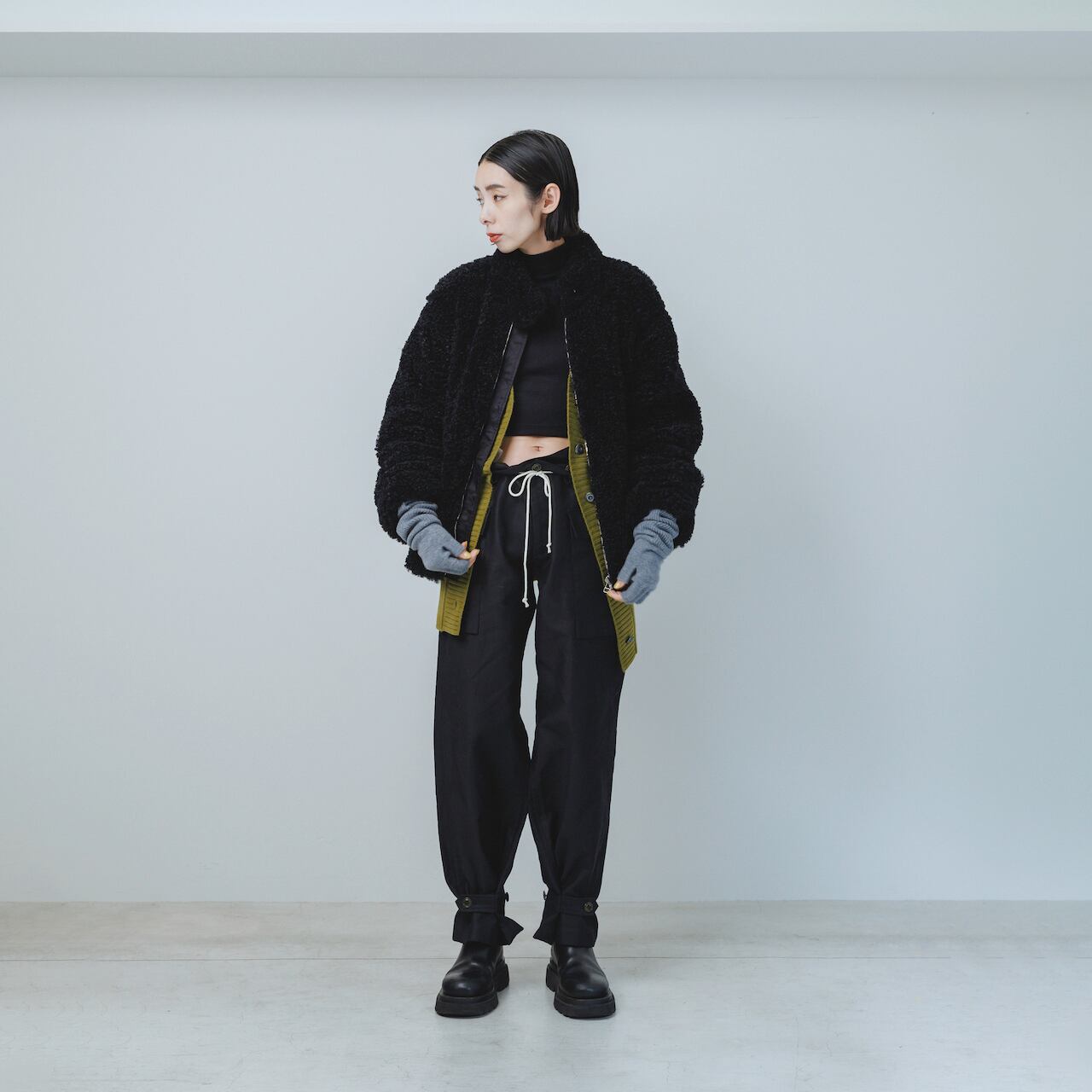 24A/W】AO-59 big boa blouson / black | akio