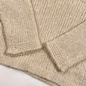 シルク モヘヤ混 イタリア製 Poi by Krizia クリツィア 襟付き ニット プルオーバー 42/アイボリー系 レディース