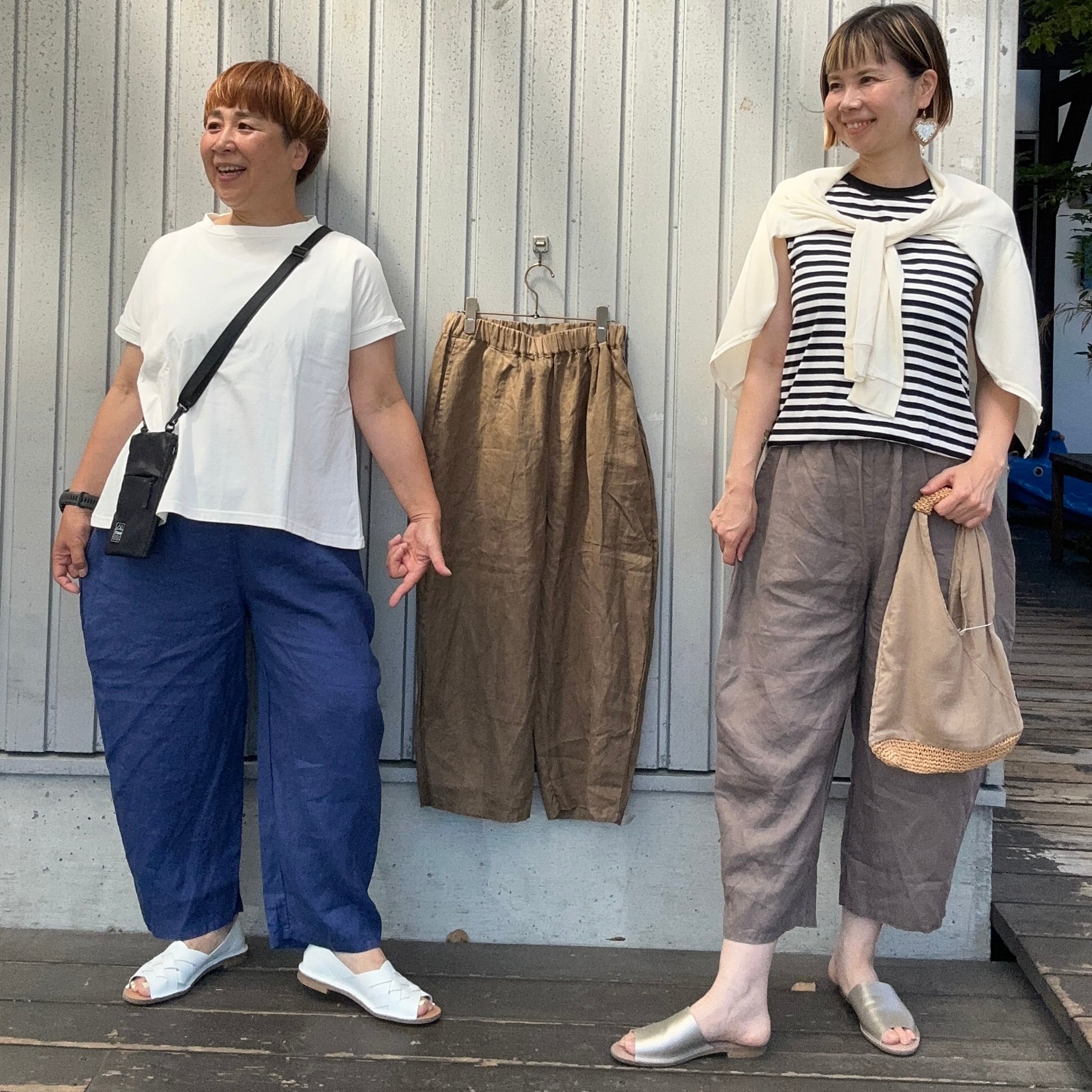 40フレンチリネン エッグパンツ（晩夏初秋カラー）/NARU'定番/662853