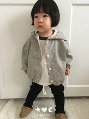 【取寄】LALALAND (Baby)コバンフードジャンバー|秋服|韓国子供服|26/AT