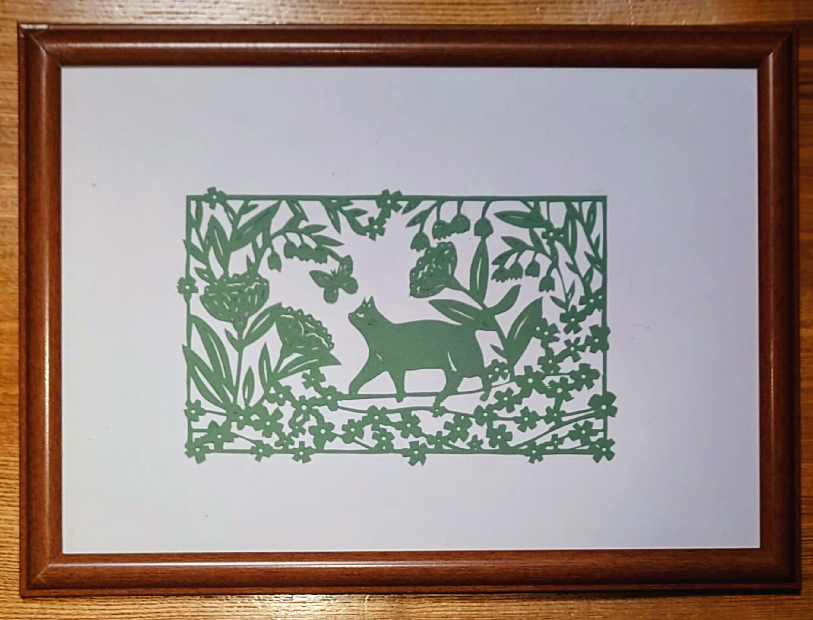 切り絵 スコティッシュフォールド | Miyu工房 Paper Cutting