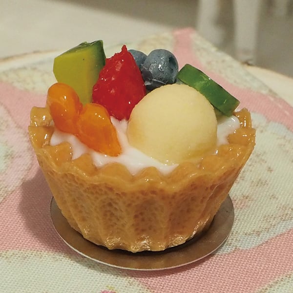 食品サンプル　ミニスノーマンタルト　Man 1/6ミニチュアフード[フルーツタルト] 食品サンプル ブライス アゾン