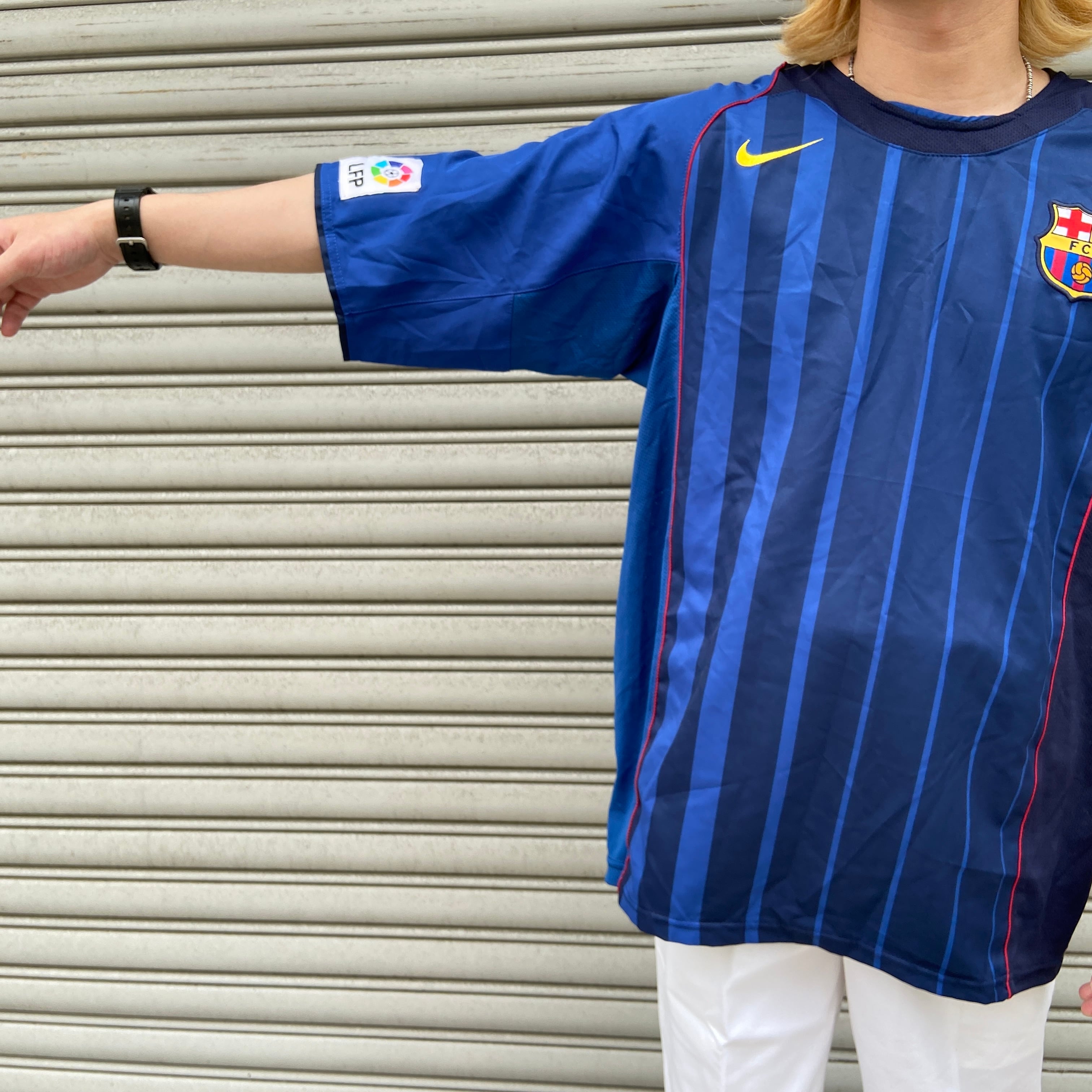 タグ付き未使用品 NIKE バルセロナ ロナウジーニョ サッカーT XL