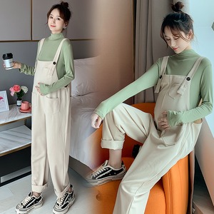 【送料無料】マタニティ トップス + サロペット ２点セット セットアップ マタニティパンツ ロングパンツ 妊娠パンツ オールインワン レディース 可愛い ママコーデ ママファッション ママ服 マタニティウェア 人気 ゆったり 大きいサイズ デイリー 普段着 お出かけ おしゃれ シンプル 無地 きれいめ カジュアル フェミニン シック 体型カバー 着痩せ 着回し お宮参り マタニティフォト 通勤 妊婦服 産前 産後 秋 冬 CO2096