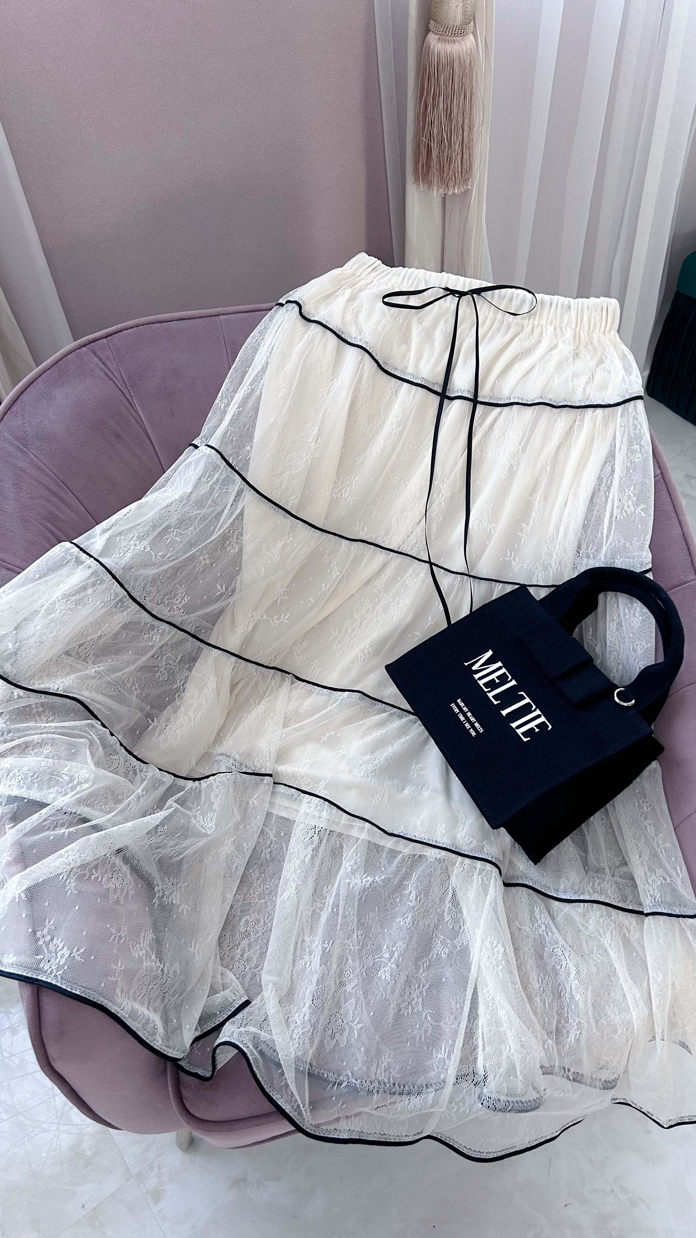 piping tiered skirt