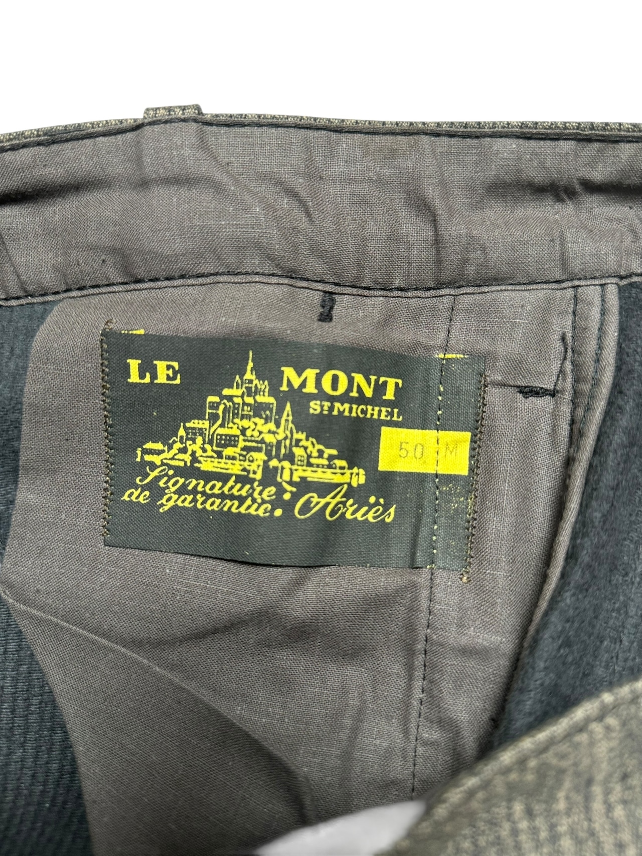 【Deadstock】50s French Workwear Le Mont Saint Michel Cotton Pique Trousers