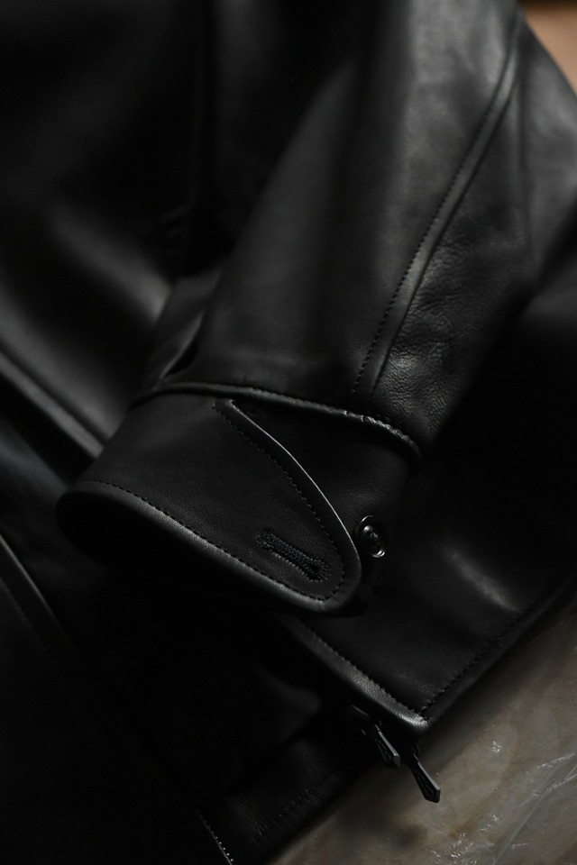 blurhms / Lamb Leather Zip Short Jacket