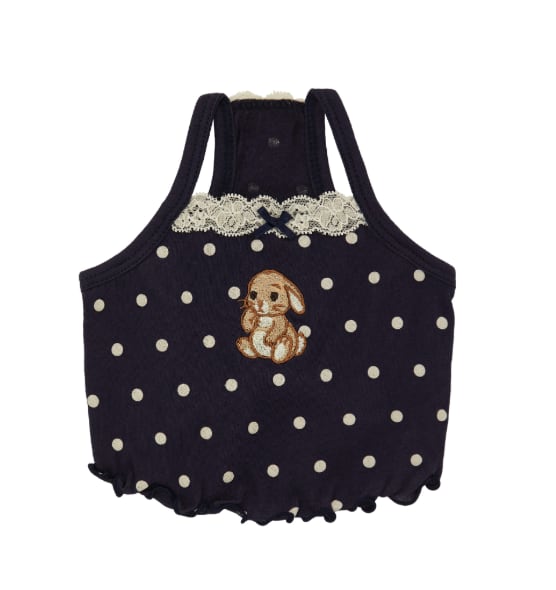 S.M.L/即納【Sallys】Bunny Top (Navy Dot)
