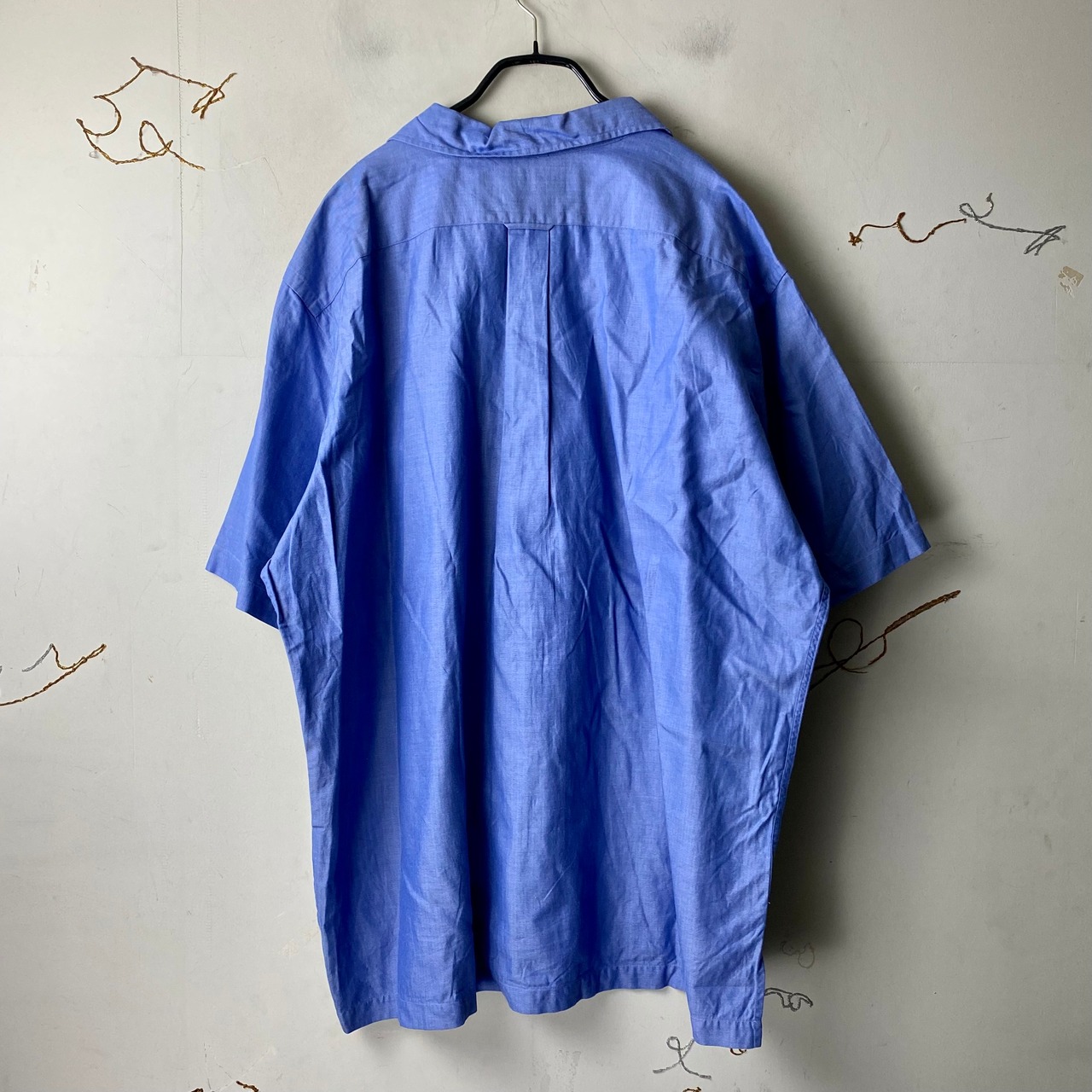 vintage POLO GOLF open collar herringbone S/S shirt “CALDWELL”