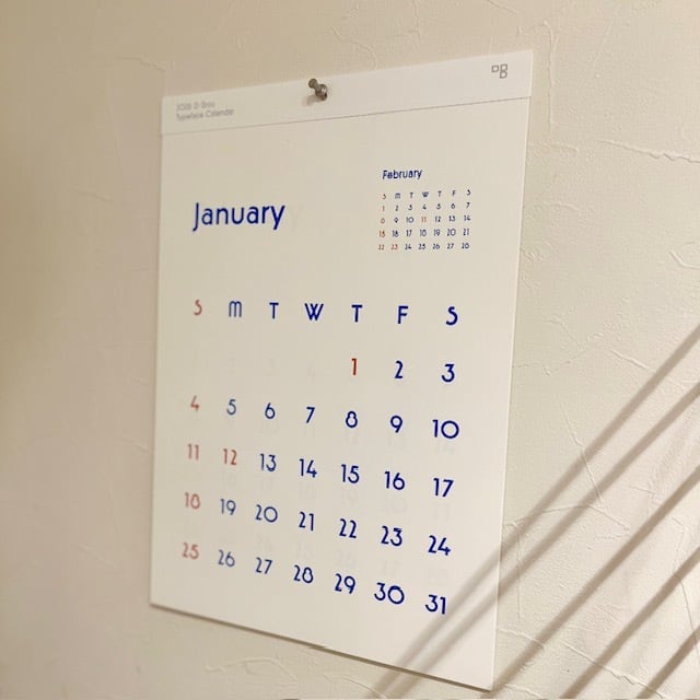 【D-BROS】タイプフェイスカレンダー「Dempsey(デンプシー)」  2026 壁掛け