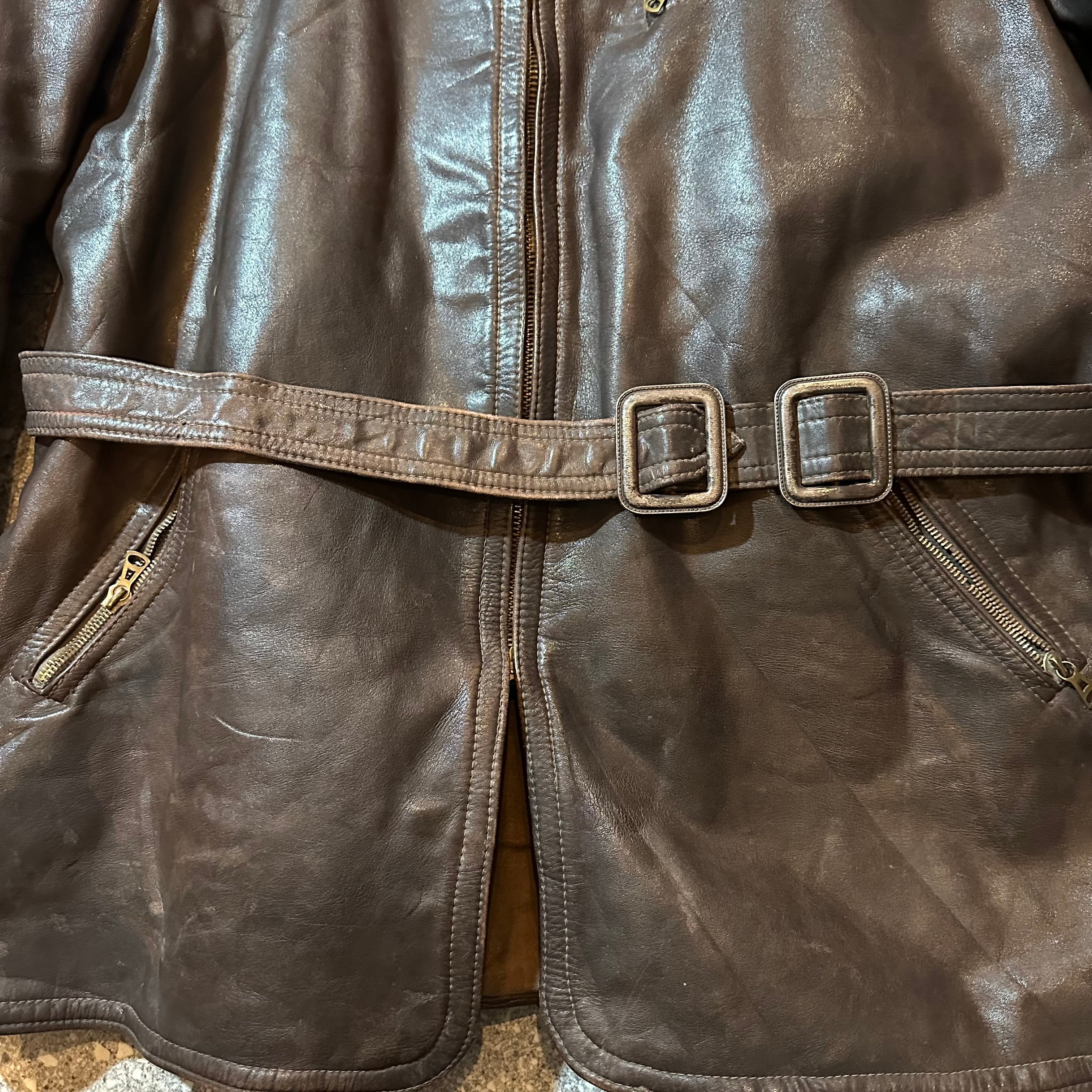 E362】〜40s Haelson leather jacket made in Germany / 〜40年代