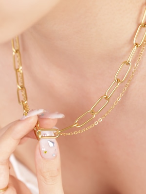 【7/5新作】316L double thick chain necklace #n88