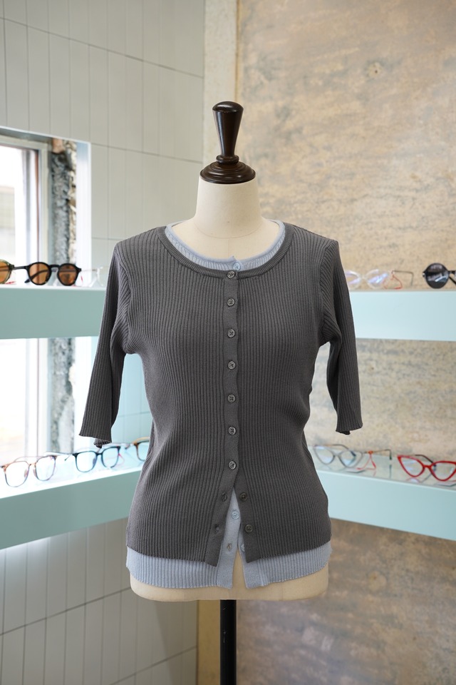 F.LAYRED HALF SLEEVE CARDIGAN