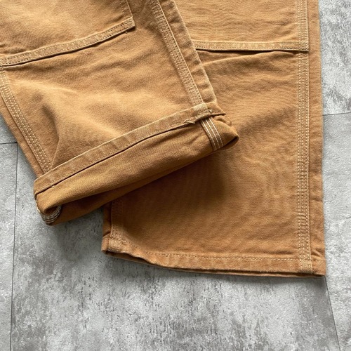 10s USA製 ブラウン ダブルニー Carhartt B01 28×30 詳細写真6