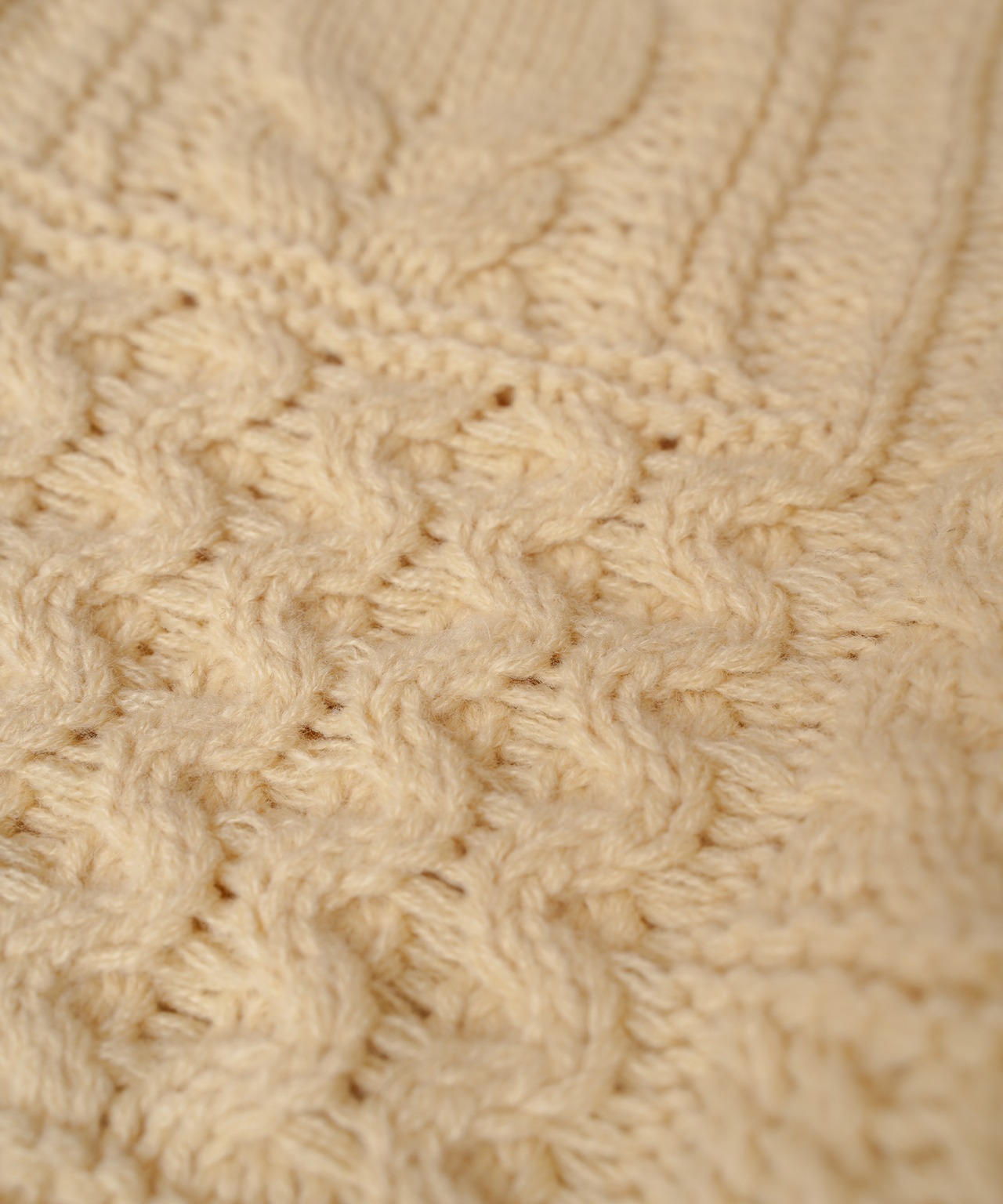 【#Re:room】CREW NECK CABLE CARDIGAN［REK148］