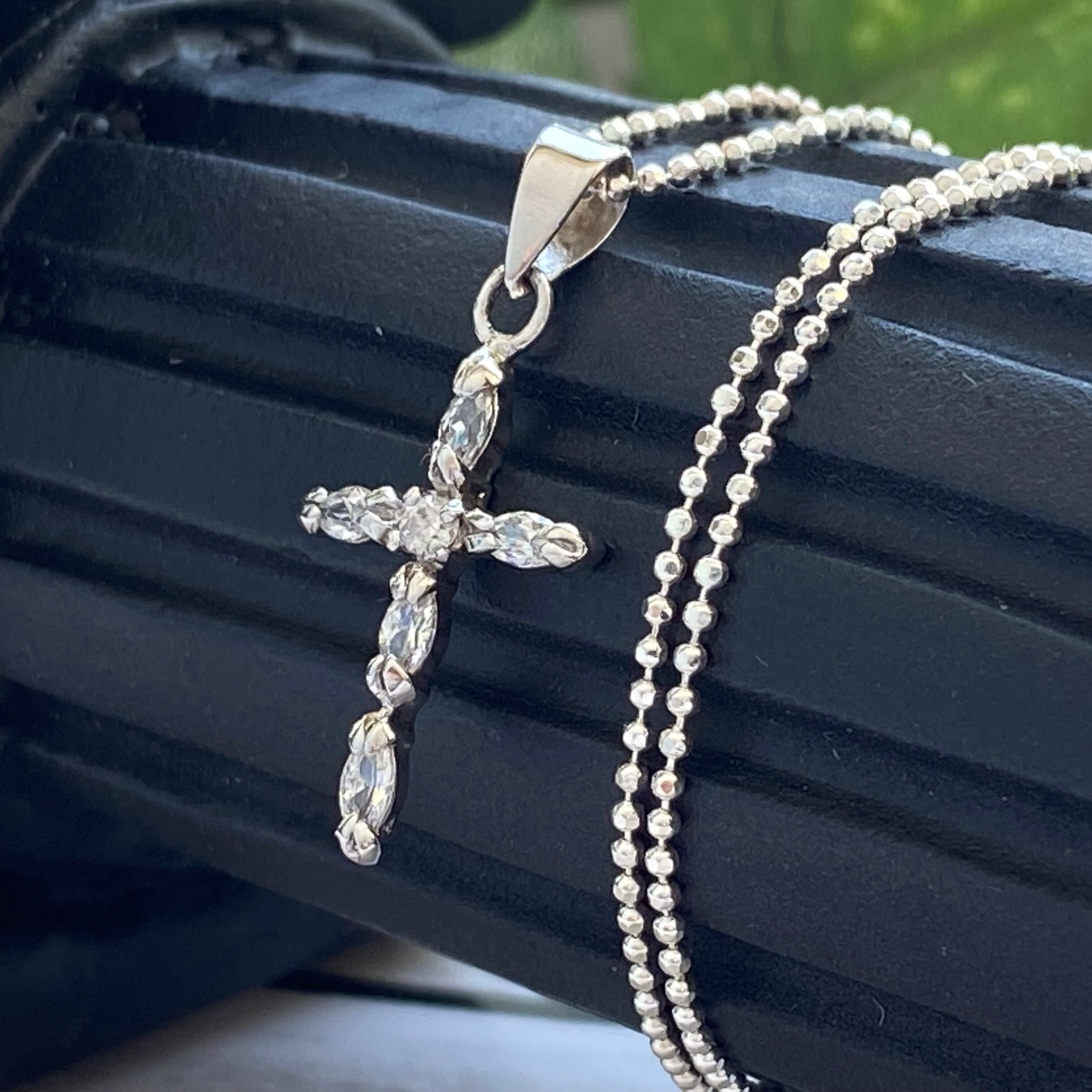 アクセサリー silver 925 SV SILVER925 クロスネックレス NewYorkインポートジュエリー｜CZ