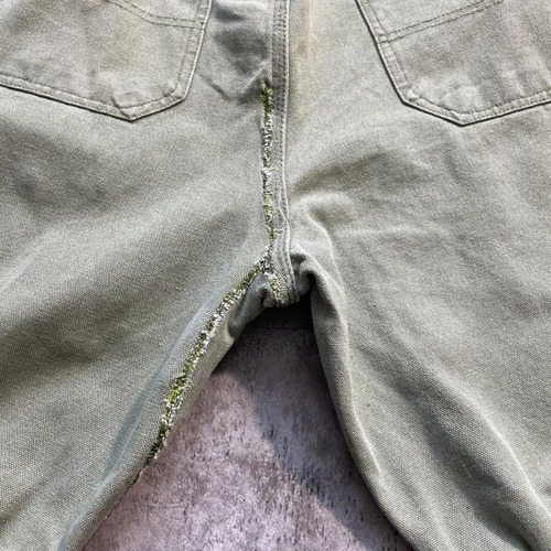 希少色 モスグリーン ダブルニー Carhartt B136-MOS 36×32 詳細写真17