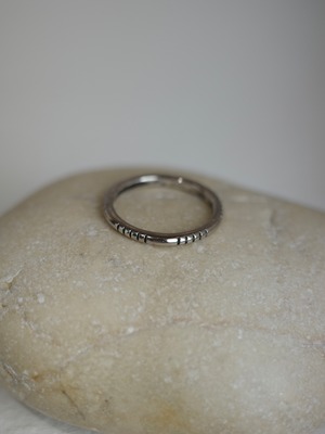 <vintage silver925>ribbed band ring