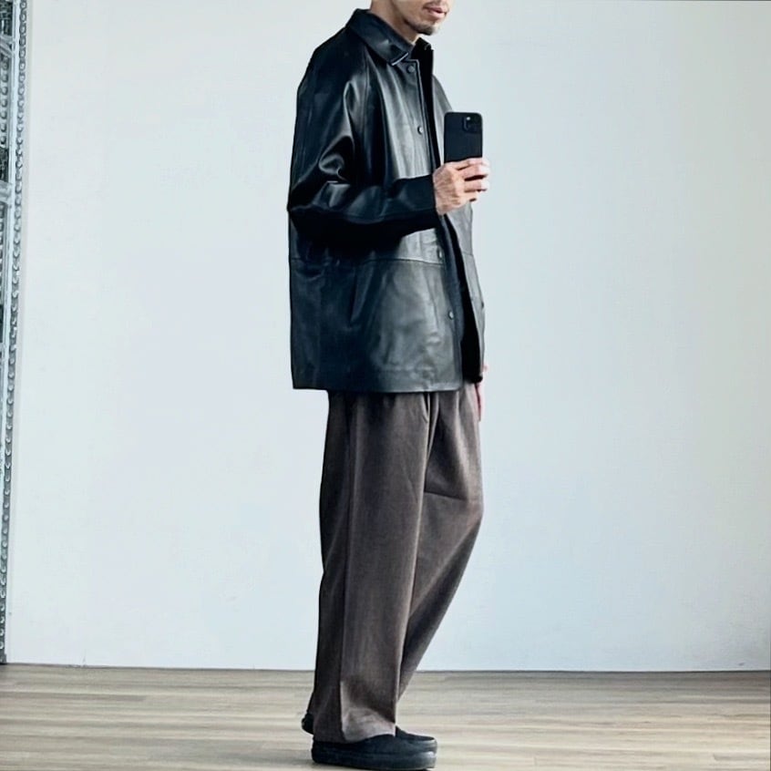 AWESOME LEATHER 】LEATHER COACH JACKET オーサムレザー レザーコーチ