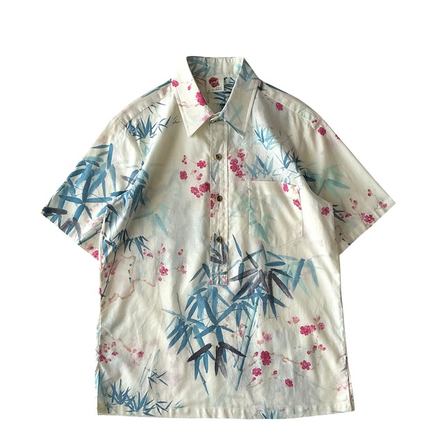 1970s USED Aloha shirt / HOLO HOLO BAMBOO PULLOVER ALOHA SHIRT / size M