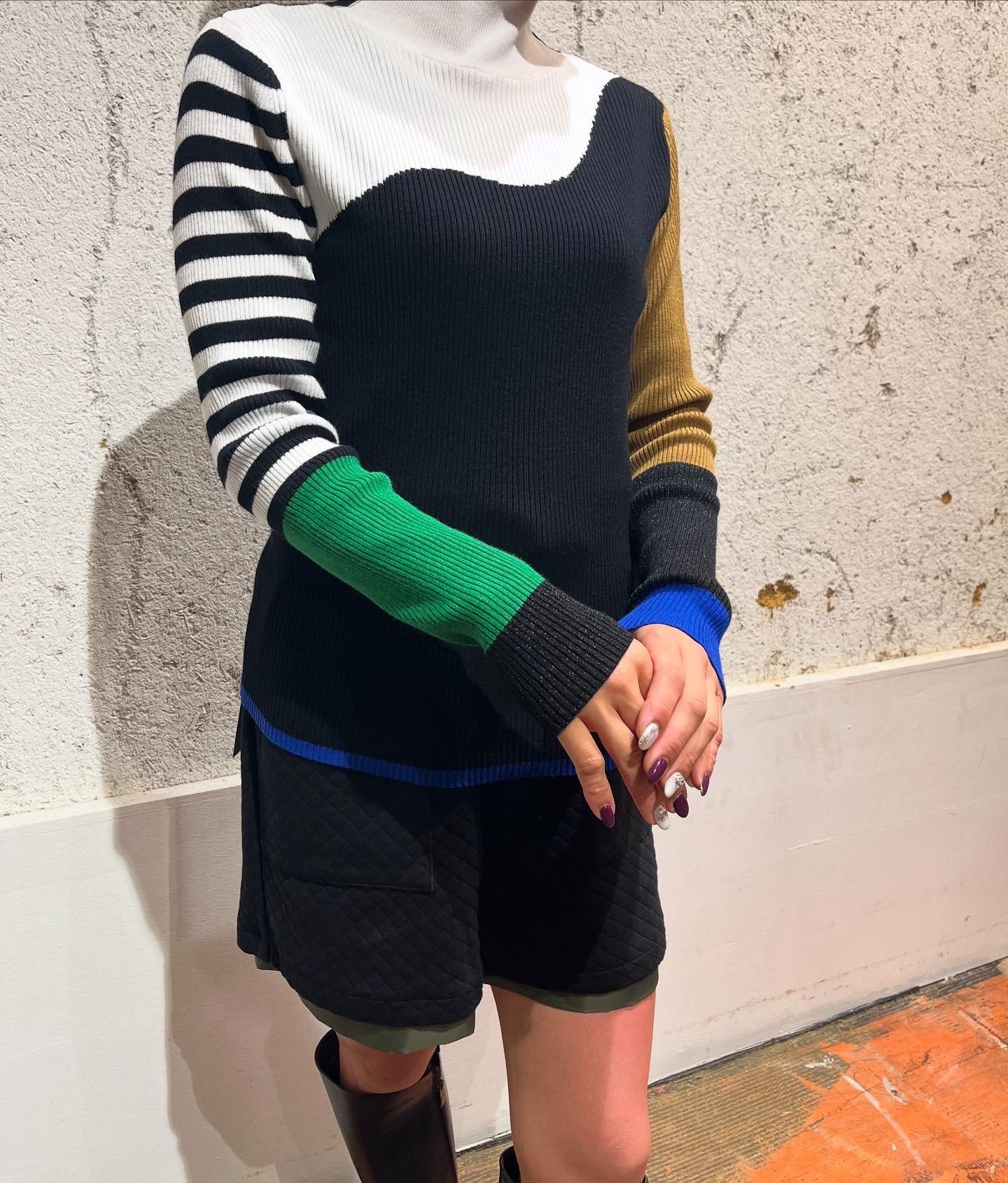 リズレイ RISLEY risley バイカラー2wayニット | Sister by ParisLagar