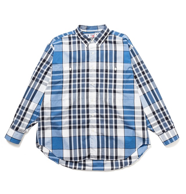 【SON OF THE CHEESE】Big Check Shirt（BLUE）