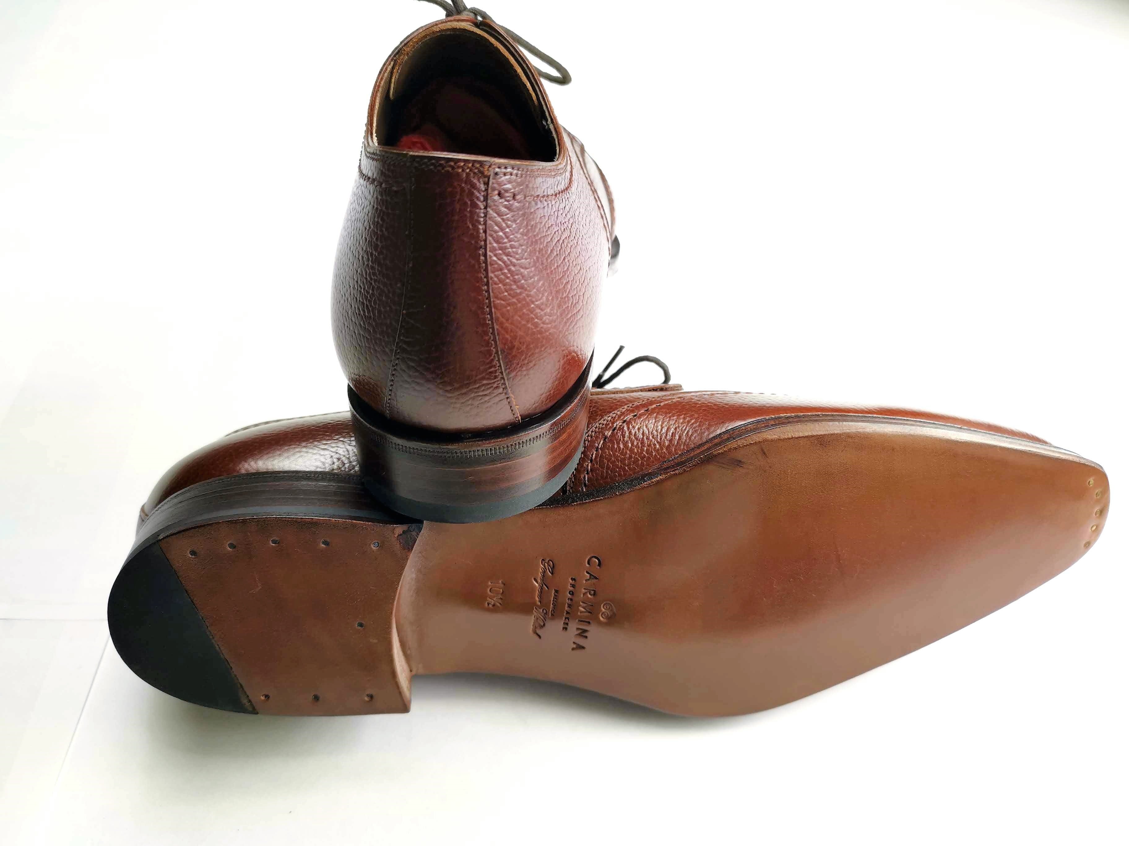 カルミナ ダービーウイングチップ ブラウン サイズ10.5E 純正シューズ