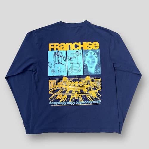 FRANCHISE COPYCOPYCOPY LONG SLEEVE T-SHIRT (NAVY)