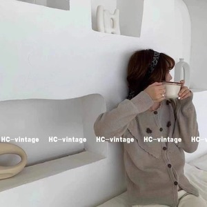 フロントフリルニットカーディガン