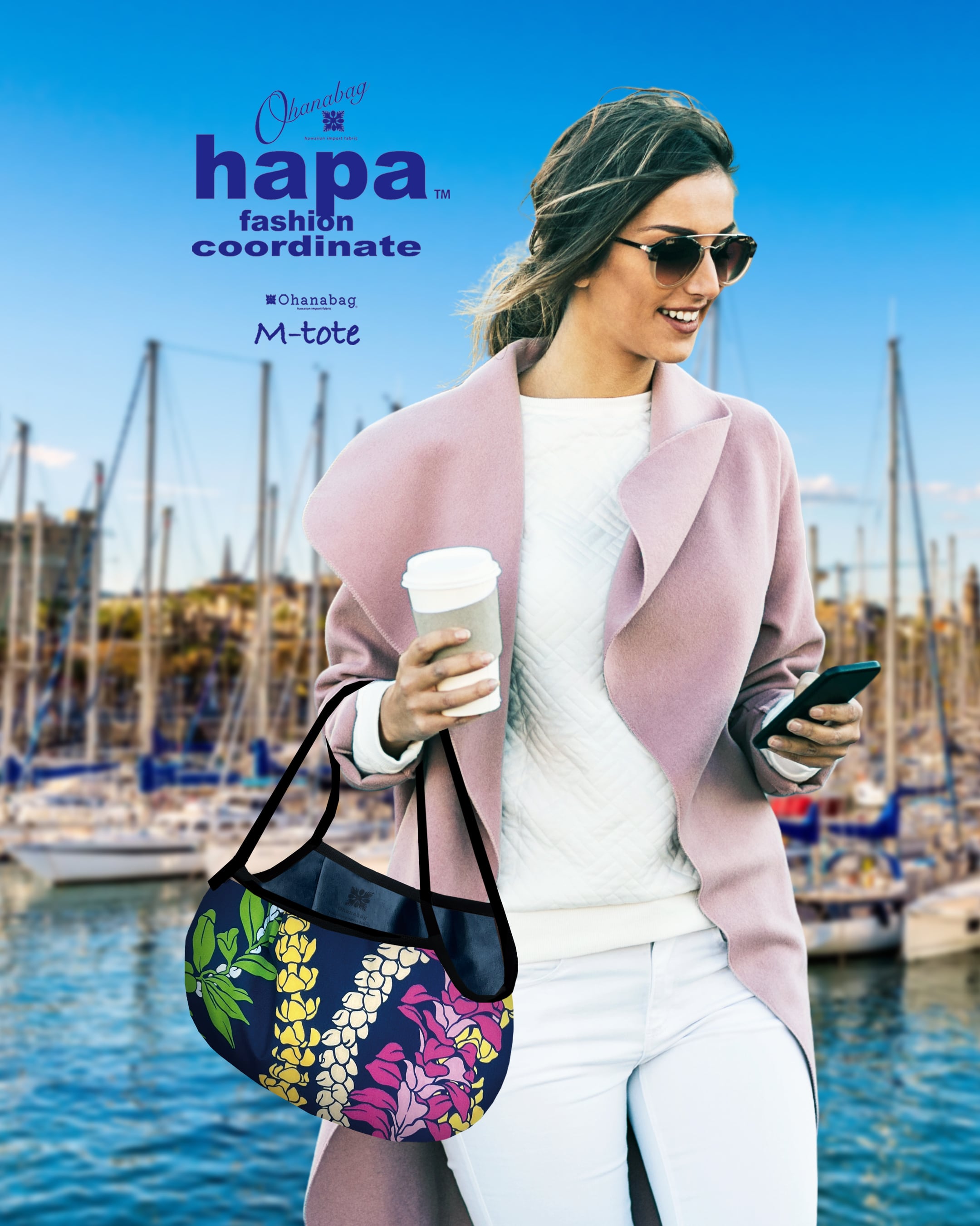 【M-tote_FL・プアケニケニ】|stylish| Hawaiian Ohana Bag/ M-tote_FL021ST