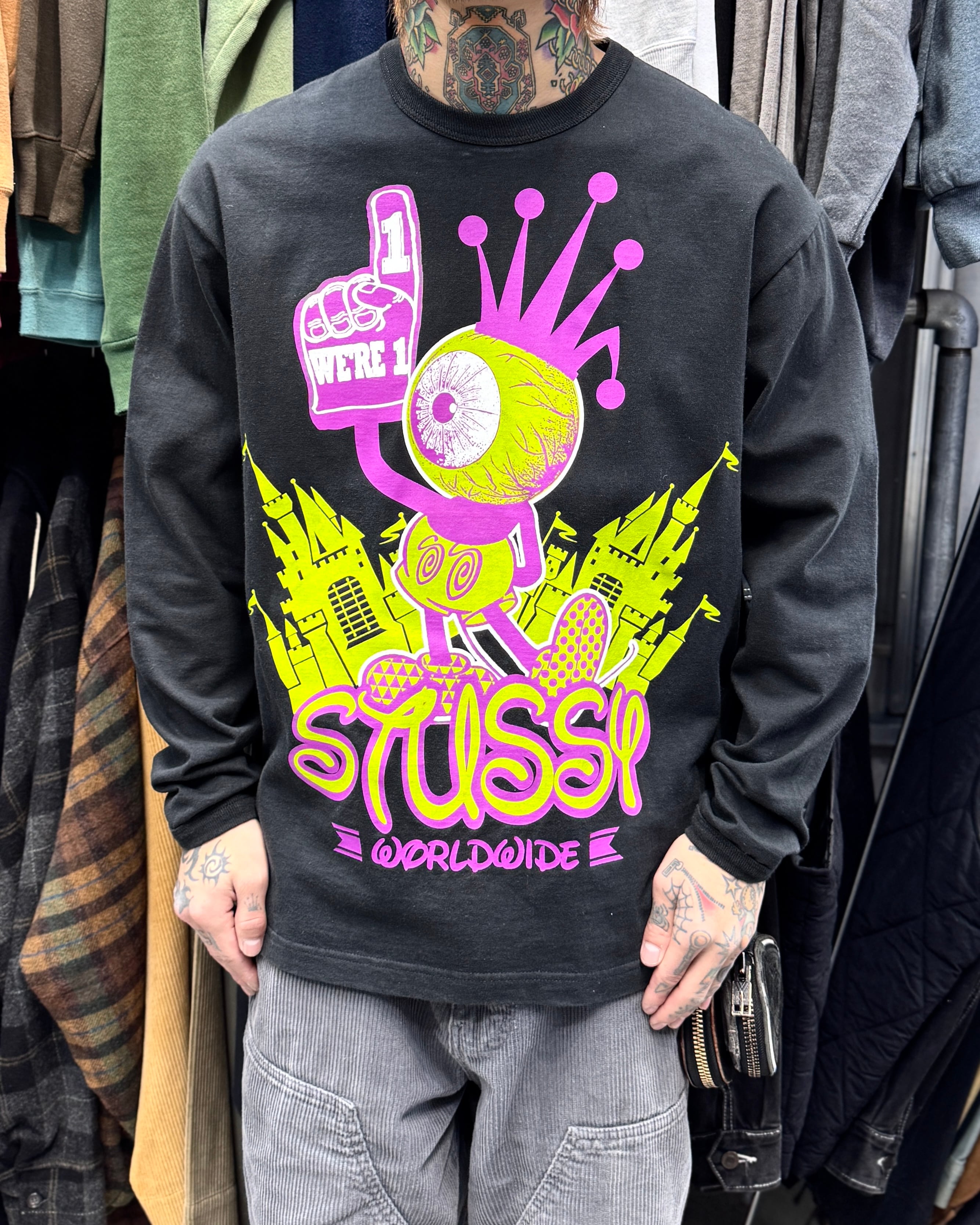 Special!!】00's old stussy Grad Nite Parody Long Sleeve Tee