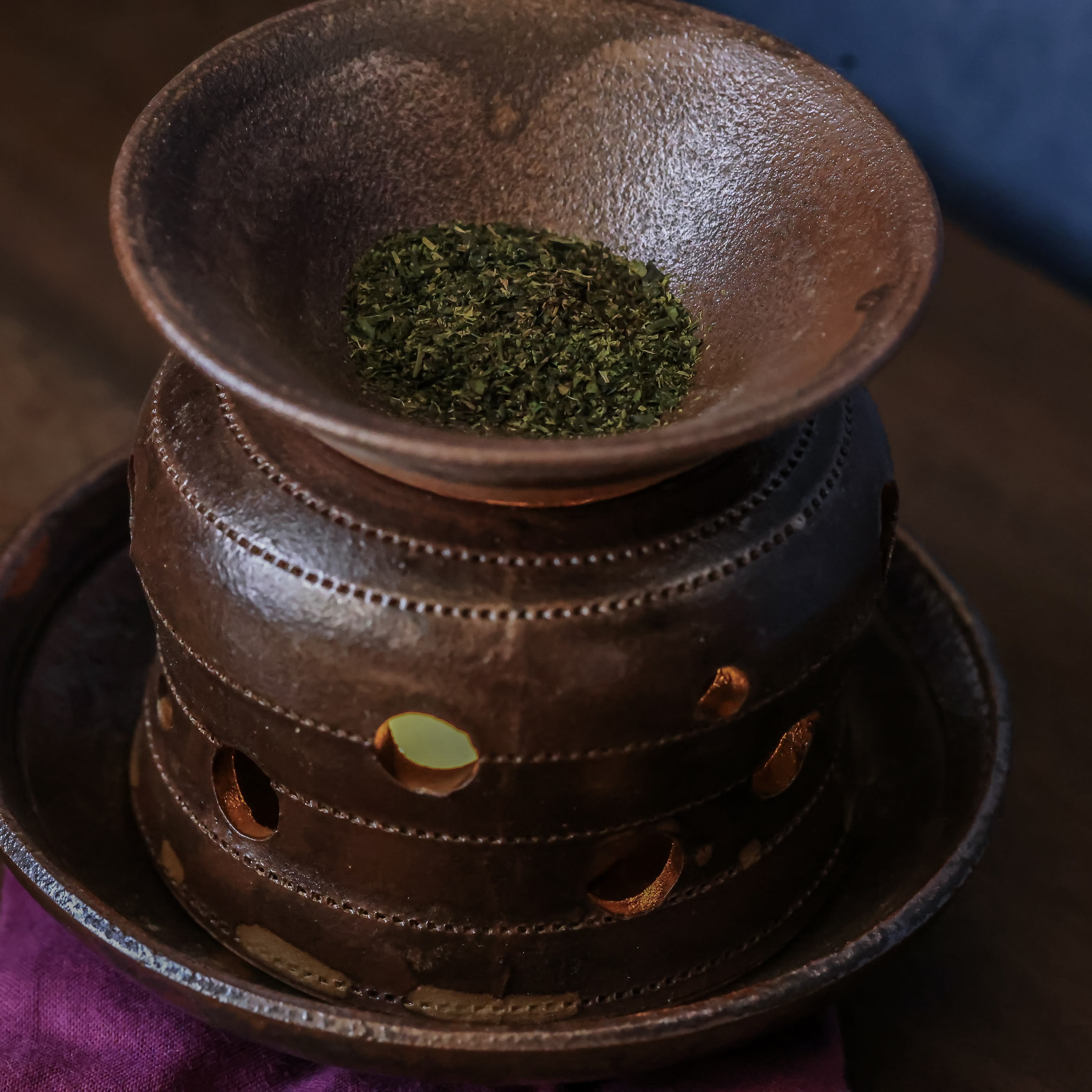 手造り　灰流し茶香炉