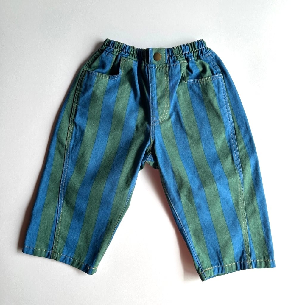 Twill Balloon Pants【90-140cm】Stripe
