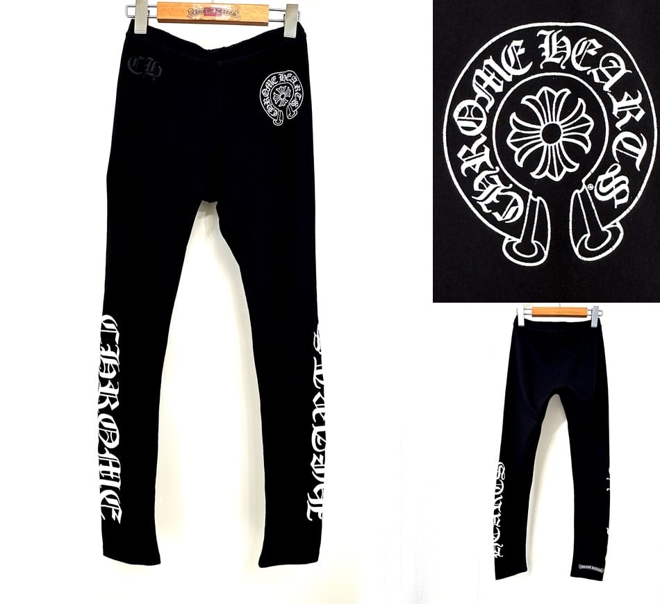 クロムハーツ レギンス ブラック Chrome Hearts ロゴ レギンス