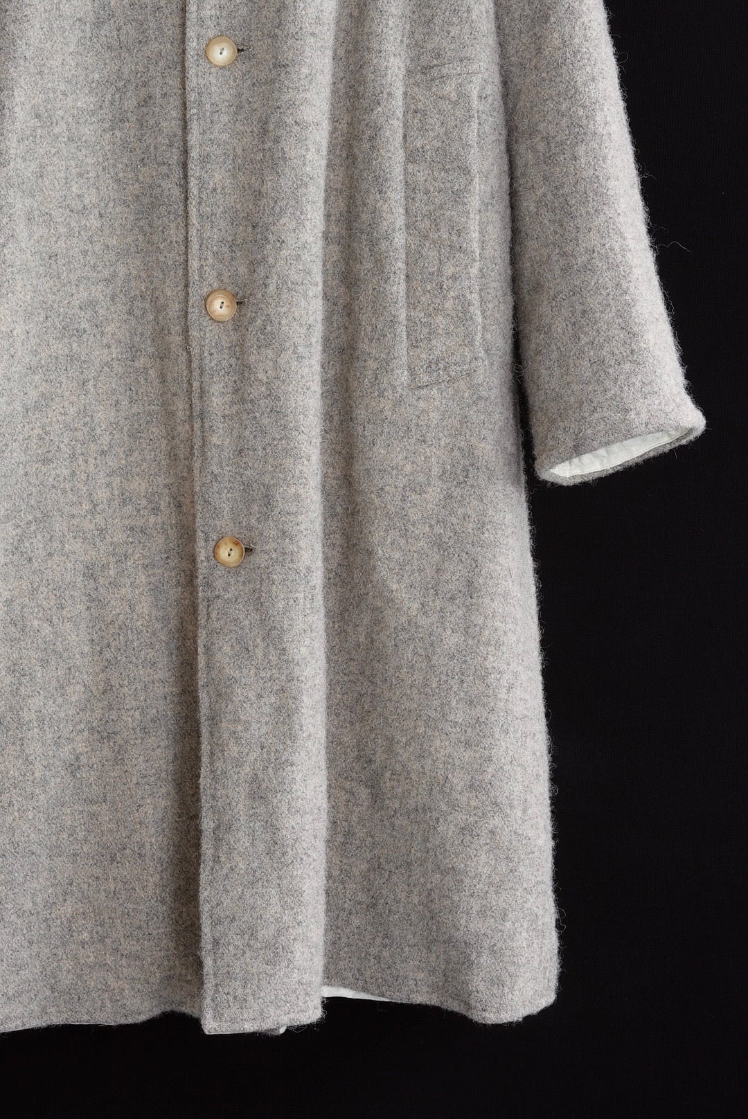 CHEZ VIDALENC - COAT BOBI HARRIS TWEED FELT (MOON) | Brownie