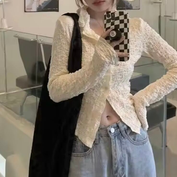 soft waffle long shirt