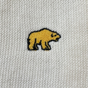 【GOLDEN BEAR】90s USA製 カーディガン ニット ワンポイントロゴ 刺繍ロゴ ゴールデンベア L  ゴルフトーナメント ジャックニクラス US古着