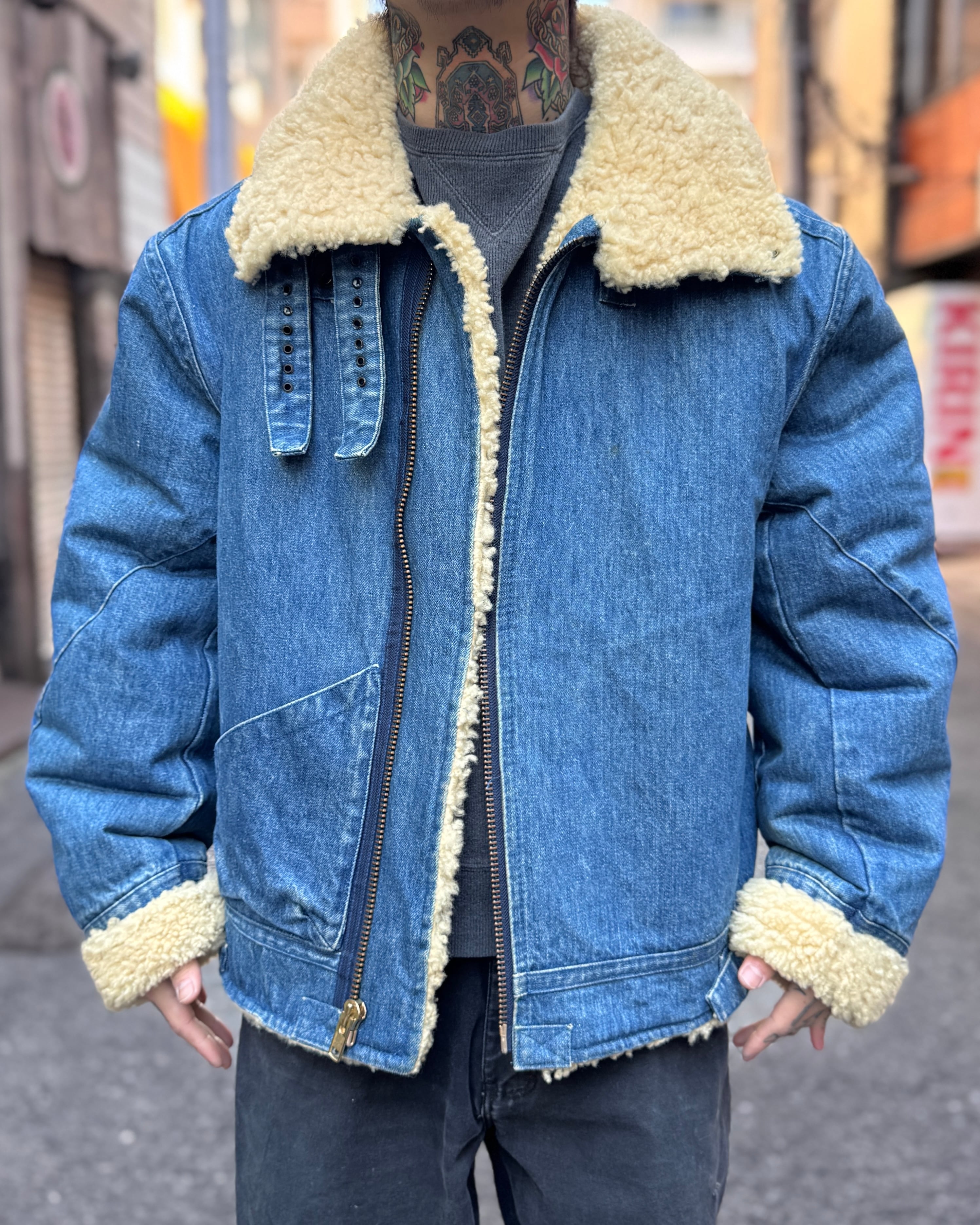 Special!!】 90's Polo by Ralph Lauren Denim Shearing Jacket ''B-3