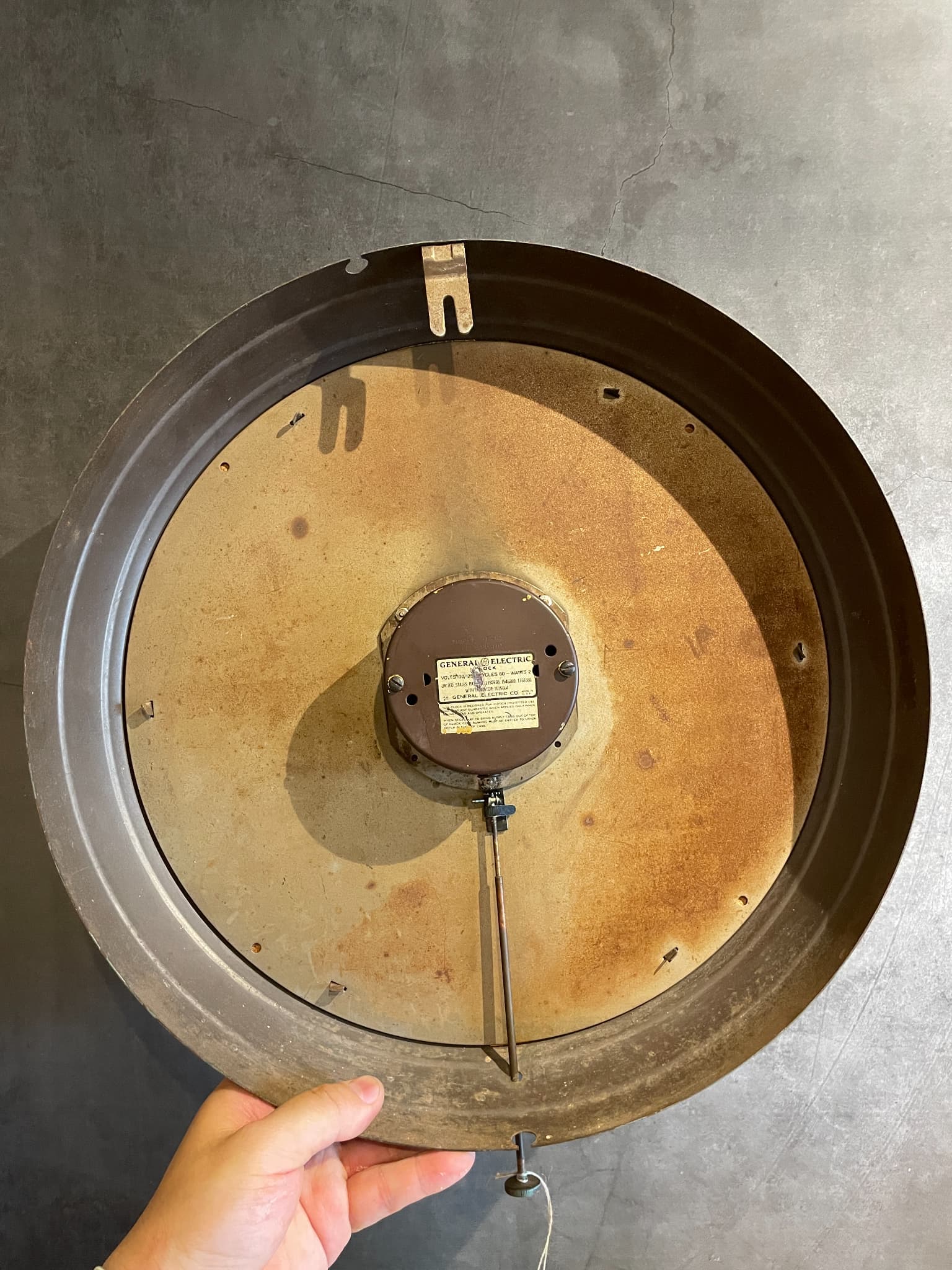 【送料無料】 1930年代 ゼネラルエレクトリック General Electric アイアンフレーム 壁掛け時計 M / GR ヴィンテージ