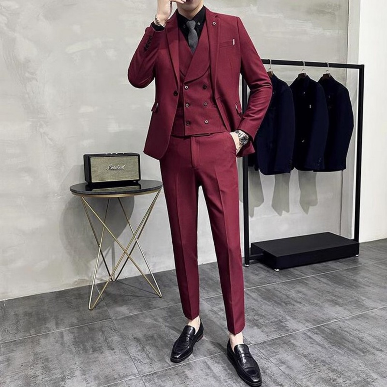 slim casual suit 3piece 00013
