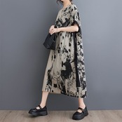 ストライプ プリント ドレス  30009