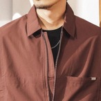 Full Zip Oversized Long Sleeve Shirt Jacket ◇2color H0813